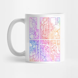 London, England, UK City Map Typography - Colorful Mug